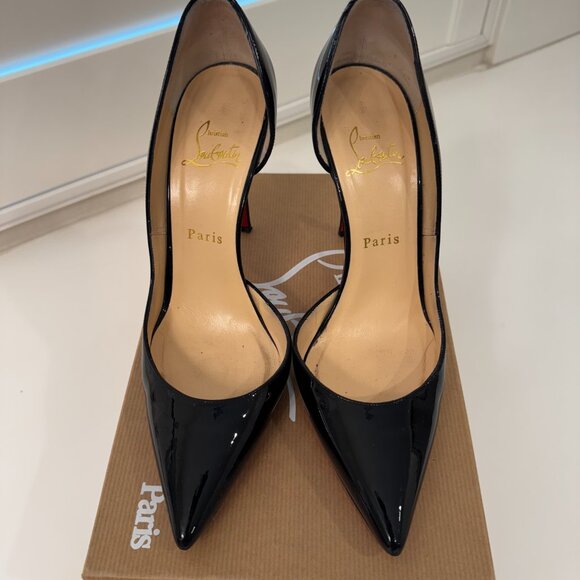 Size 38 - Christian Louboutin Iriza Pump 100 Patent Black - Picture 5 of 5